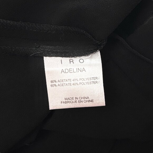 IRO Adelina Layered Keyhole Cut Out Front Cocktail Dress Black Size FR 38 / US 6 - Picture 10 of 11